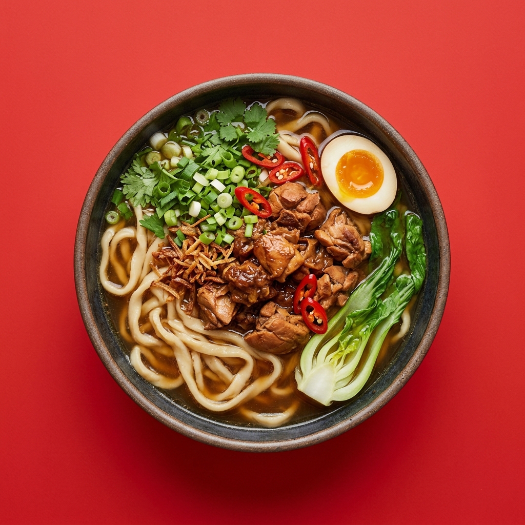 Noodle Soup With Braised Chicken
